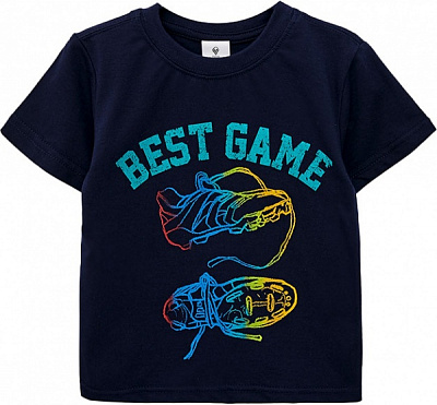 Футболка для мальчиков Роза р.122 темно-синий 210111 