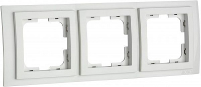 Рамка тримісна Mono Larissa універсальна білий 103-191900-162