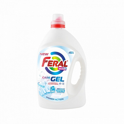 Гель для машинного та ручного прання Feral для білих речей 4,5 л