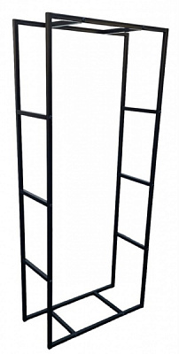 Стеллаж металлический черный 1600x300x700 мм краска 