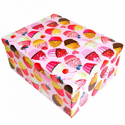 Коробка подарочная Пирожные 21х15 см 1110221502