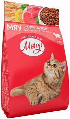Корм Мяу с мясом 400 г