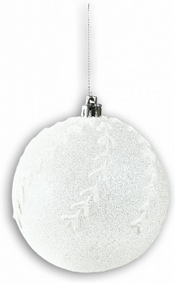 Куля новорічна Іній 60 мм білий 5165