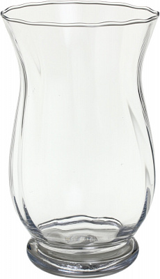 Ваза стеклянная Wrzesniak Glassworks Optic 25 см прозрачная 17-3507A