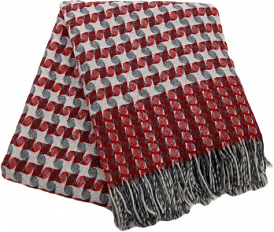 Плед Эльф Carambola 140x200 см бело-красный Vladi 