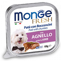Корм вологий для собак для усіх порід Monge fresh ягня 100 г