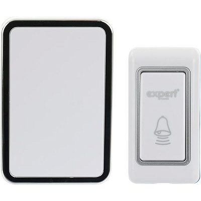 Дзвоник бездротовий Expert білий із сірим DN4U13