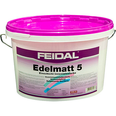 Фарба латексна Feidal Edelmatt 5 шовковистий мат білий 2,5л