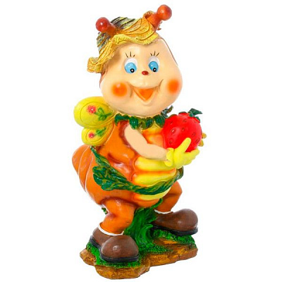 Фігура декоративна Равлик з суницею 23х21х46 см