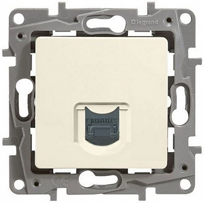 Розетка телефонна Legrand Etika RJ11 кремовий 672340