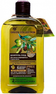 Шампунь Green Collection Глибоке відновлення та ультраживлення 500 мл