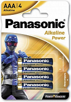 Батарейка Panasonic ALKALINE POWER AAA BLI 4 (LR03REB/4B1F)