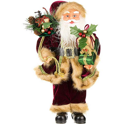 Фигура Дед Мороз бордо 40 см