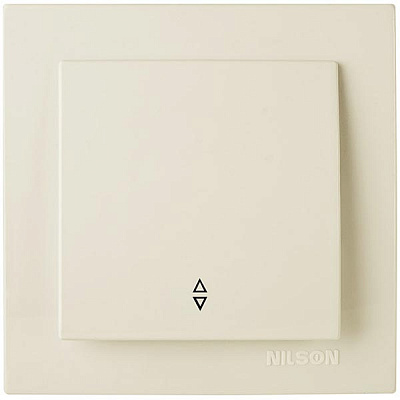 Выключатель одинарный Nilson Thema проходной кремовый