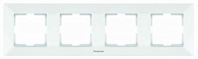 Рамка чотиримісна Panasonic Arkedia Slim горизонтальна білий 480500133