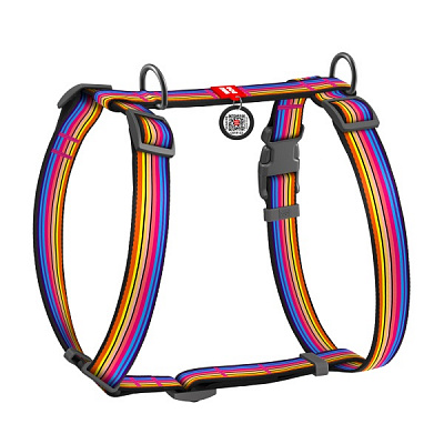 Шлейка анатомічна Waudog Nylon H-подібна з QR-паспортом Лінія 1 р.S