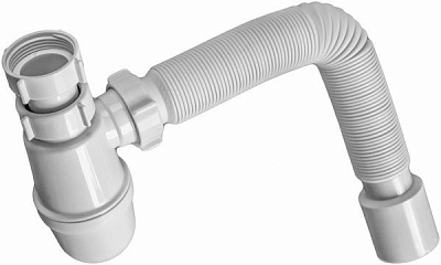 Сифон для умывальника ScandiSPA без выпуска, гофрированная труба L-800mm / D50mm