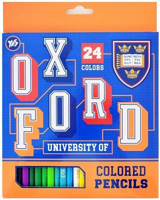 Олівці кольорові Oxford Blue, 24 шт. YES