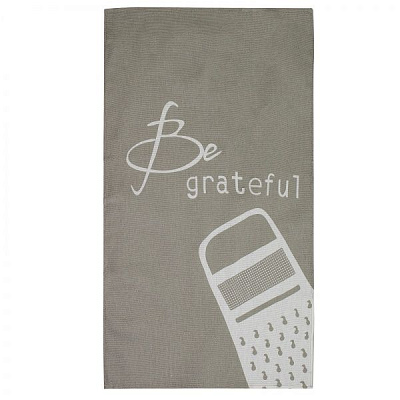 Рушник кухонний Терка 35x61 см сірий із білим