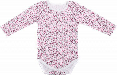 Комбинезон Фламинго боди ясельный Цветы р.68 молочно-розовый 663-222-4 