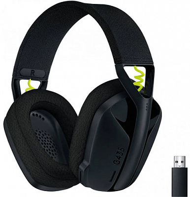 Гарнітура ігрова Logitech G435 Lightspeed Wireless Gaming Headset black (981-001050)