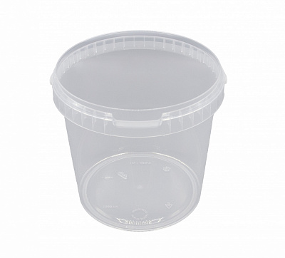 Ведро обычное Пласт-Бокс 1,6 л прозрачный