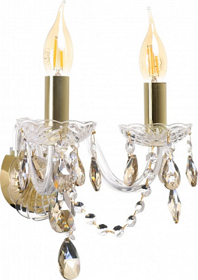 Бра Crystal Life AP801/02-K14GO.CG 2x40 Вт E14 золото