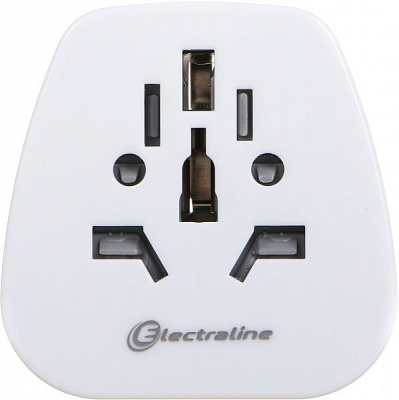 Переходник Electraline без заземления белый 70034 