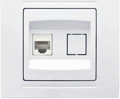 Розетка комп’ютерна Gunsan Moderna білий MD 29 11 130