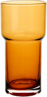 Ваза скляна бурштинова Amber h22 d11 см Wrzesniak Glassworks