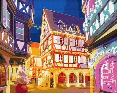 Картина по номерам Рождественские огоньки PBS52772 40x50 см Brushme 