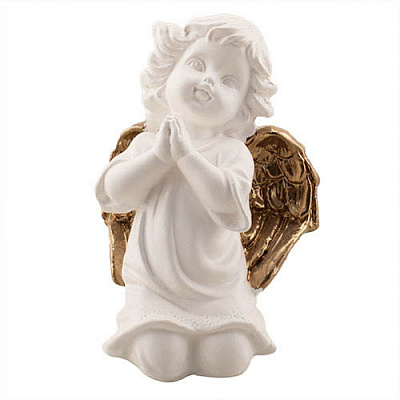 Статуэтка Decoline Ангелочек молится бело-золотой (гипс) AN0719-3(G) 13 см 