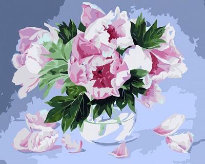 Картина по номерам Нежные пионы bk_1327 40x50 см BookOpt 