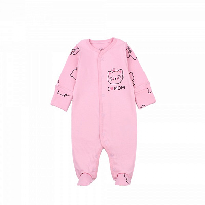 Комбинезон ясельный для девочки Фламинго р.56 розовый 365-015 