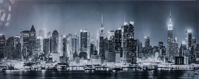 Репродукция Ночной город 60x150 см Styler 