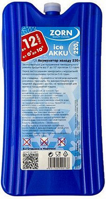 Аккумулятор холода Zorn 1x220g IceAkku синий 