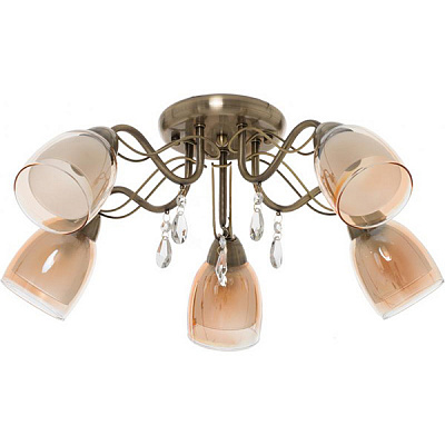 Люстра Accento lighting Malaga ALDW-MD3102-5B 5x60 Вт E14 античная латунь