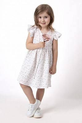 Платье Mevis 2 02 р.98 белый с рисунком 