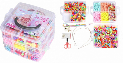 Набор для творчества ZHI MING XING в кейсе бусины для бижутерии MX0451642