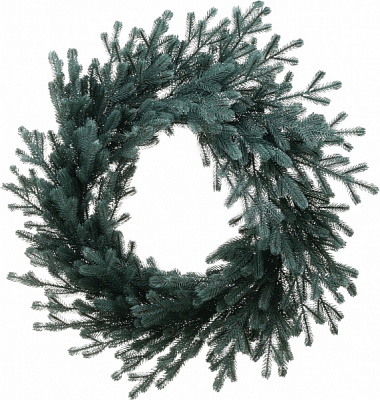 Вінок новорічний литий Віденський великий блакитний d590 мм ВЛВбв