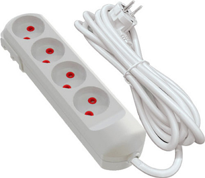 Удлинитель Neomax без заземления 4 гн. белый 2 м NX500402 