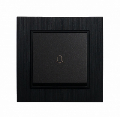 Кнопка дзвінка Makel Karea без підсвітки чорний матовий 57054050