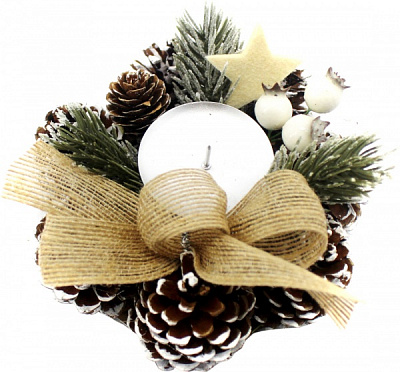 Свічник з шишками 15 см