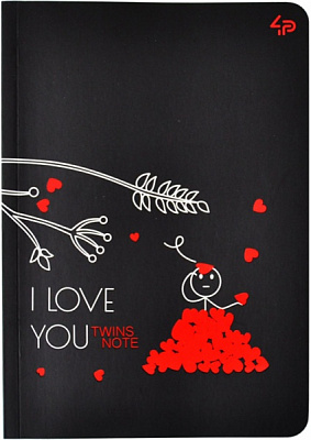 Блокнот Twins series love you А5 40 арк. Profiplan