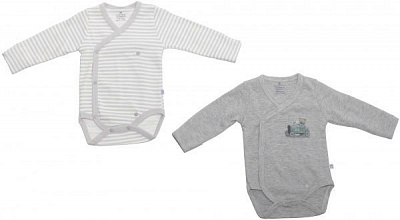Боді дитяче Mungan baby 2 шт. р.50-56 сірий 56491
