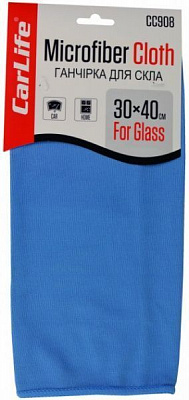 Салфетка из микрофибры 30x40 см синяя CarLife CC908 1 шт.