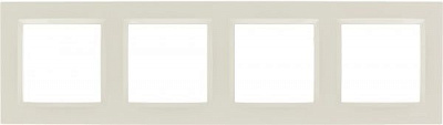 Рамка чотиримісна Simon SIMON10 універсальна кремовий CR4/41
