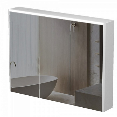 Зеркальный шкаф Aquarius Milano с LED-подсветкой 100 белый 
