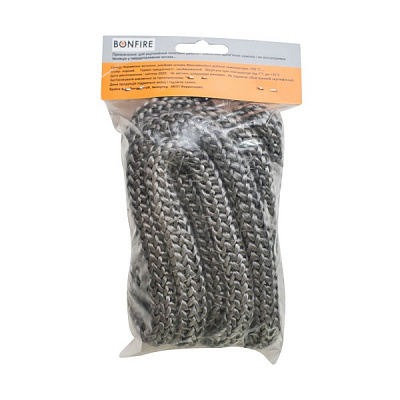 Шнур керамический огнеупорный BonFire ф12 мм 2,5м + клей 