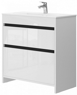 Тумба підлогова ЮВЕНТА Detmold - 80 білий з умивальником 